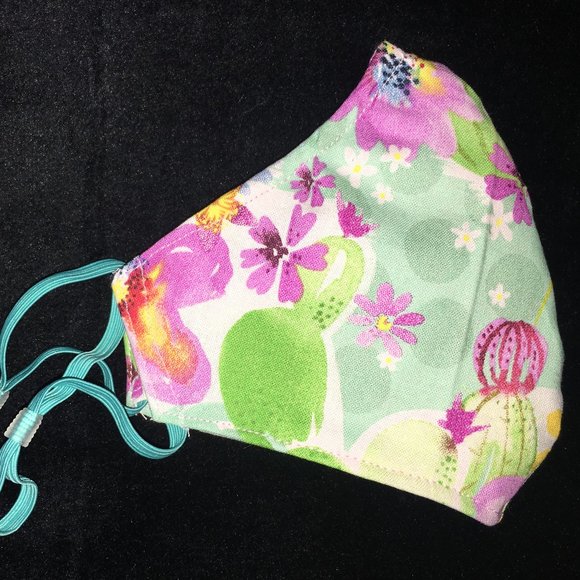 Reusable / Washable Sculpted Mask Cactus Flower #4 - Picture 3 of 11